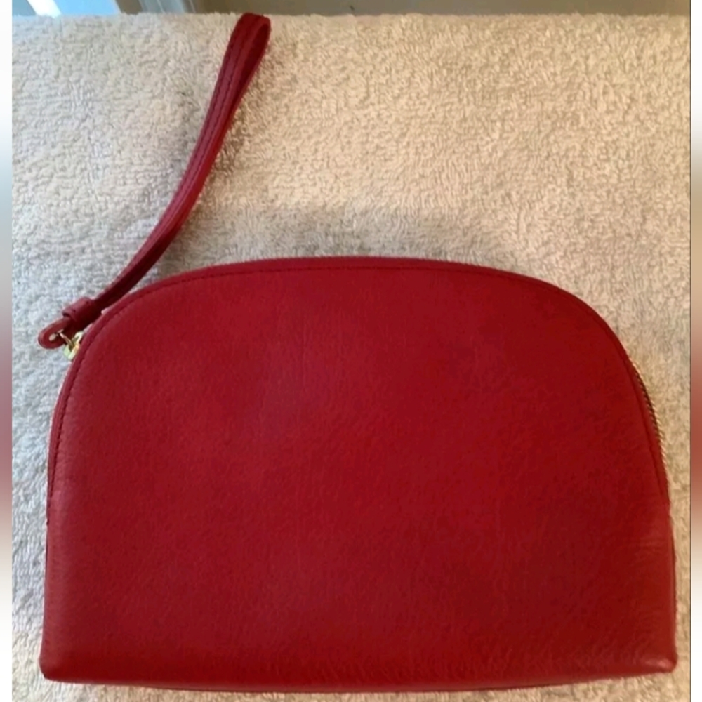 🆕Talbots Genuine LEATHER Red Wristlet Wallet Purse Clutch Bag - Picture 2 of 10
